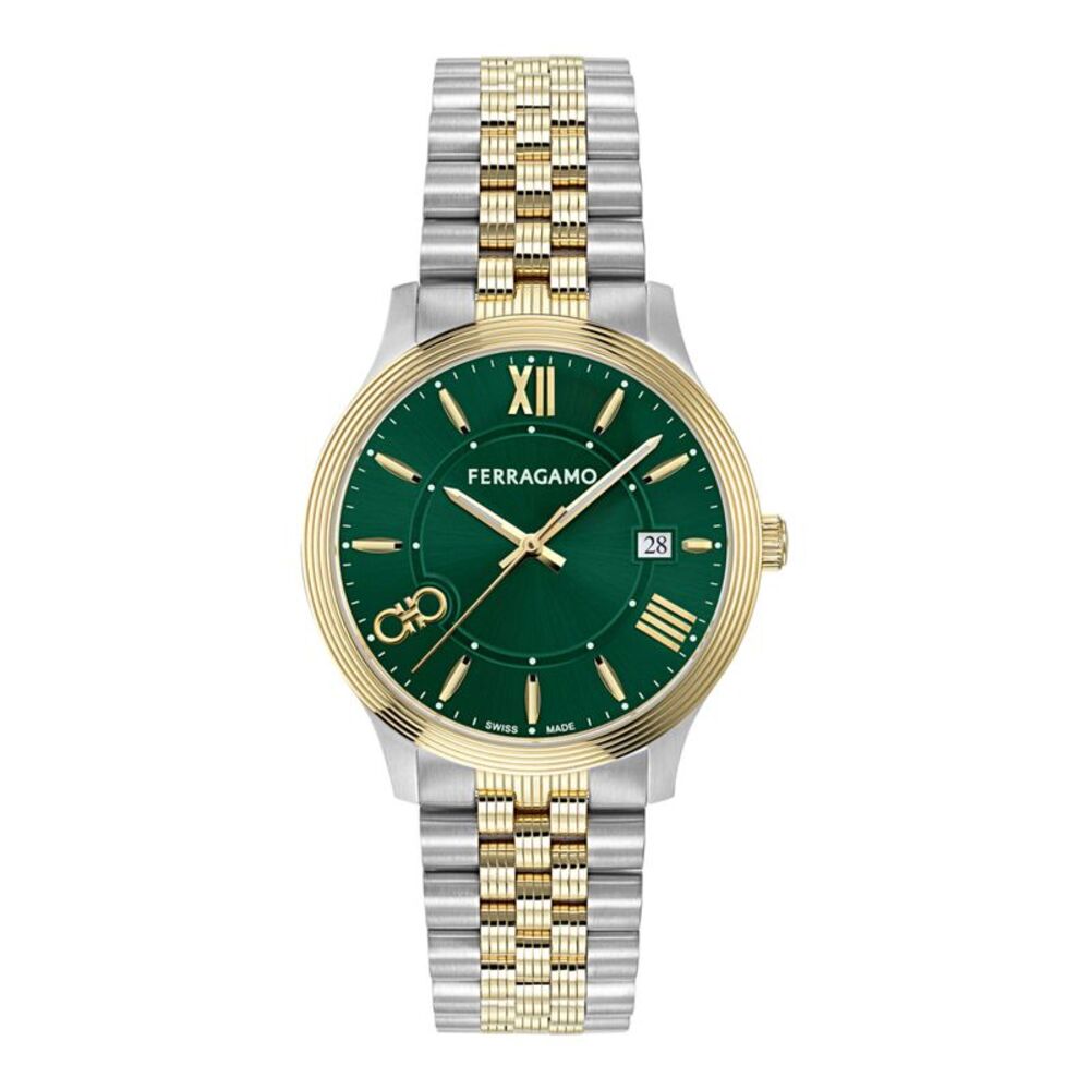 Ferragamo  Duo Bracelet Watch Two Tone Mens